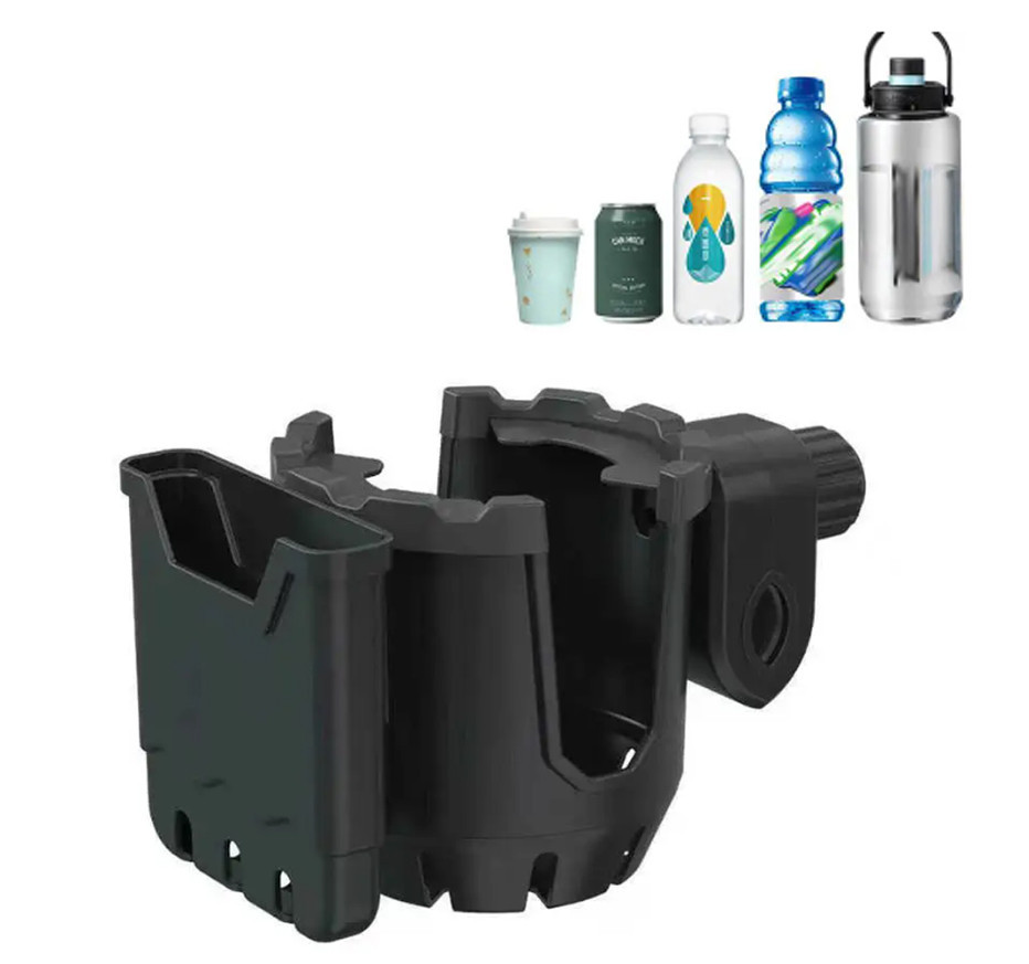 Підстаканник для велосипеда/коляски з утримувачем телефону, поворот на 360° Чорний Бровари - фото 1