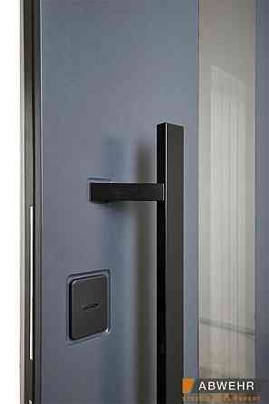 Двери уличные,модель LP-5 Queen NEW COTTAGE МЕТАЛЛ LAMPRE ТЕРМОРОЗРЫВ  Метал Lampre антрацит/Vinorit белый+ВСМ Киев