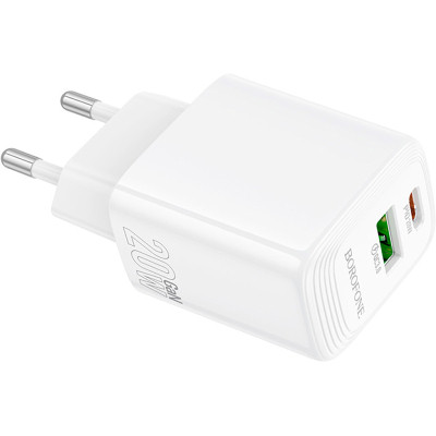 Зарядний пристрій BOROFONE BN27 Fuente 1xUSB-C PD20W + 1xUSB QC3.0 White (6941991120268) Вінниця - фото 6