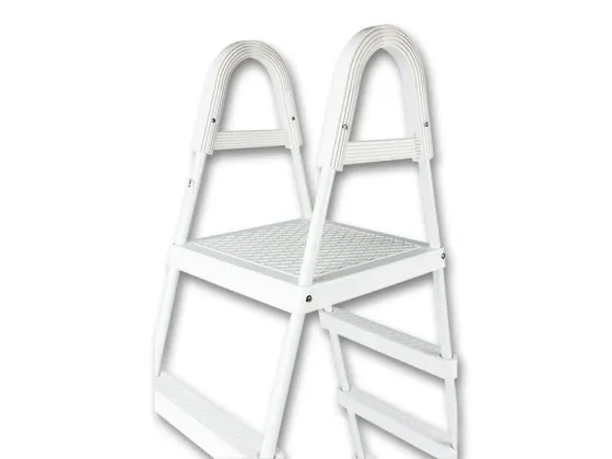 Лестница нержавеющая с площадкой для каркасных бассейнов 1.2 м DE LUXE Киев