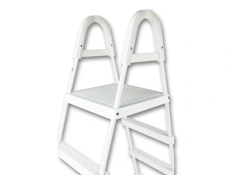 Лестница нержавеющая с площадкой для каркасных бассейнов 1.2 м DE LUXE Киев - изображение 3