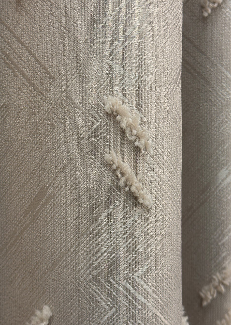 Комплект штор VR-Textil Льон Букле № 1887ш Бежевий 150х290 см 2 шт (33-0918) Київ - фото 7