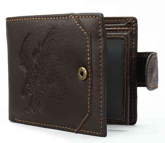 Портмоне мужское с орлом 20231 Vintage Коричневое Киев