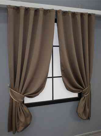Комплект штор коротких VR-Textil Bagema Rvs № 1238ш Шоколадний 130х170 см 2 шт (35-0033) Київ