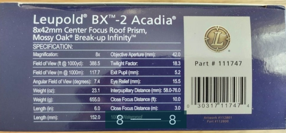 Бинокль Leupold BX-2 Acadia 8x42 Новый Киев - изображение 1
