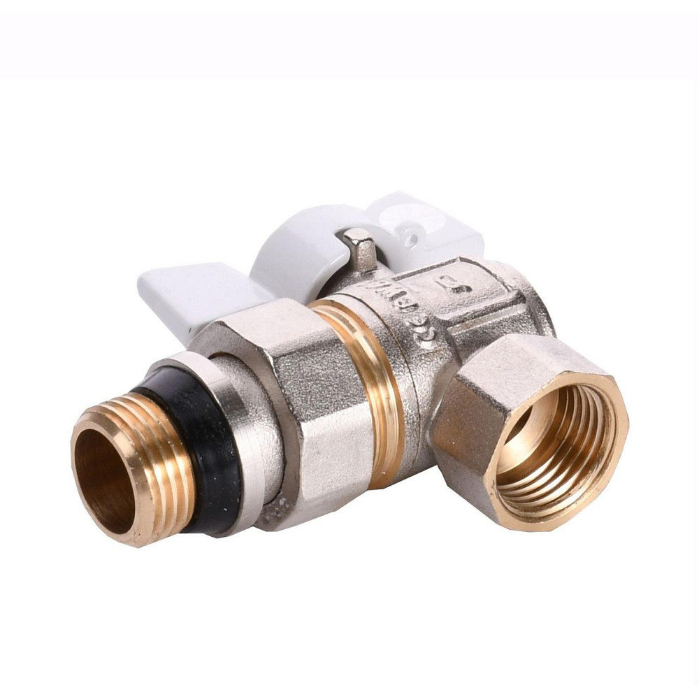 Кран шаровый угловой с американкой Q PROFESSIONAL QP004 PN40 1/2″ антипротечка, Белая бабочка Киев - изображение 4