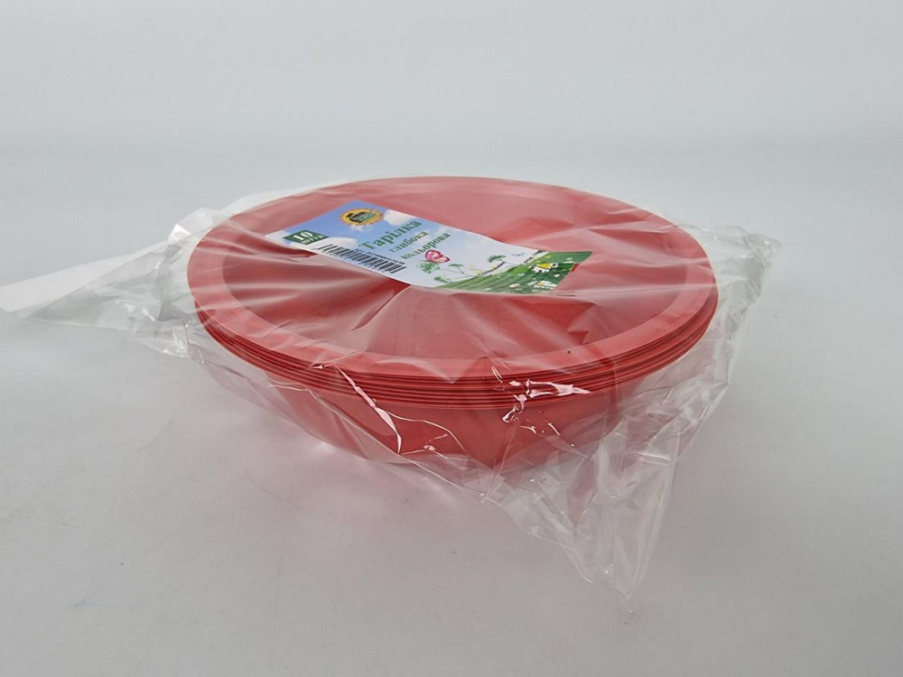 Тарелка глубокая цветная  (10шт) ТМ 