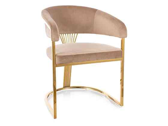 Стілець CROWN VELVET золотий каркас/беж BL.28 Киев