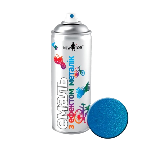 Емаль універсальна 400мл синій металік аерозоль NEW TON Житомир - фото 1