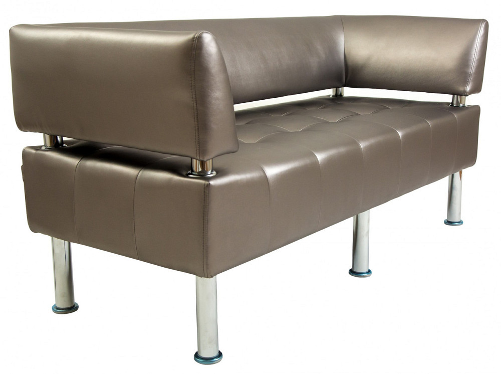 Диван Office Boom двойка со спинкой и подлокотниками 1550х650х750 Серый Киев - изображение 2