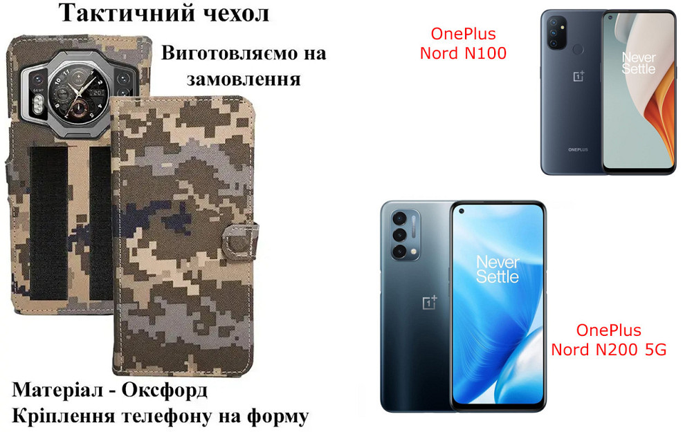 Тактический чехол для Motorola Moto G04s, крепится к снаряжению на липучке Киев - изображение 1