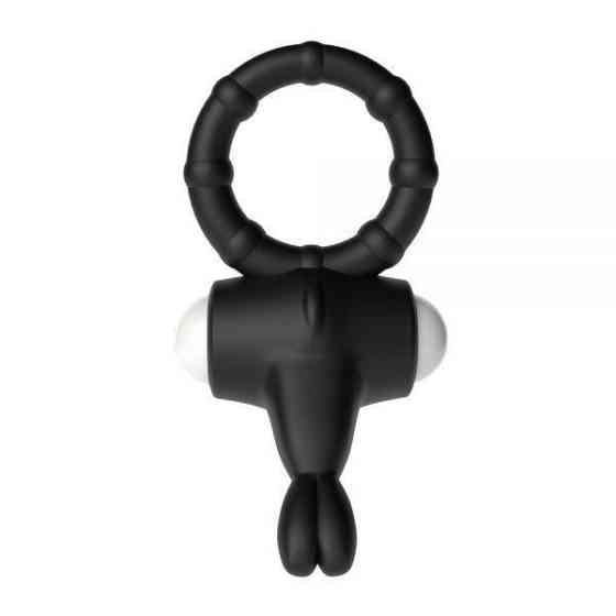 Эрекционное виброкольцо Power Clit Cockring, Black Sex Aura Киев