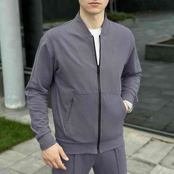 Темно-сірий спортивний костюм для чоловіків. Комплект штани і кофта сірий Pobedov Alpha Київ