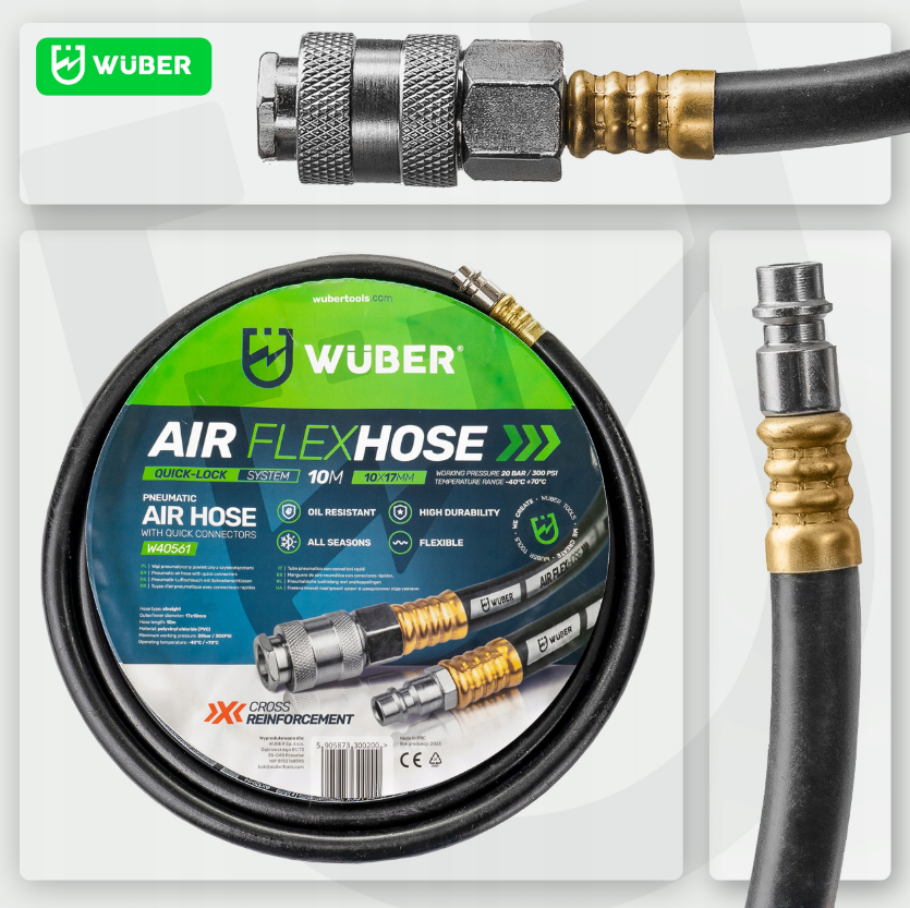 Шланг пневматический к компрессору 10м 10x17мм Wuber (Польша) Киев - изображение 9