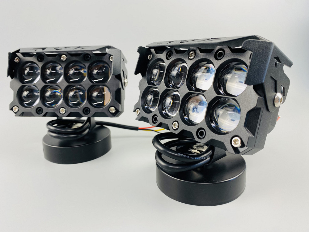 Фара LED 47W комплект, біле та жовте світло, 8 лінз Мукачево - фото 6