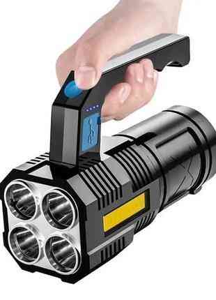 Ручний ліхтар Bailong BL X502, COB LED, USB/мережевий заряд, водостійкий, 2 режими роботи Одеса