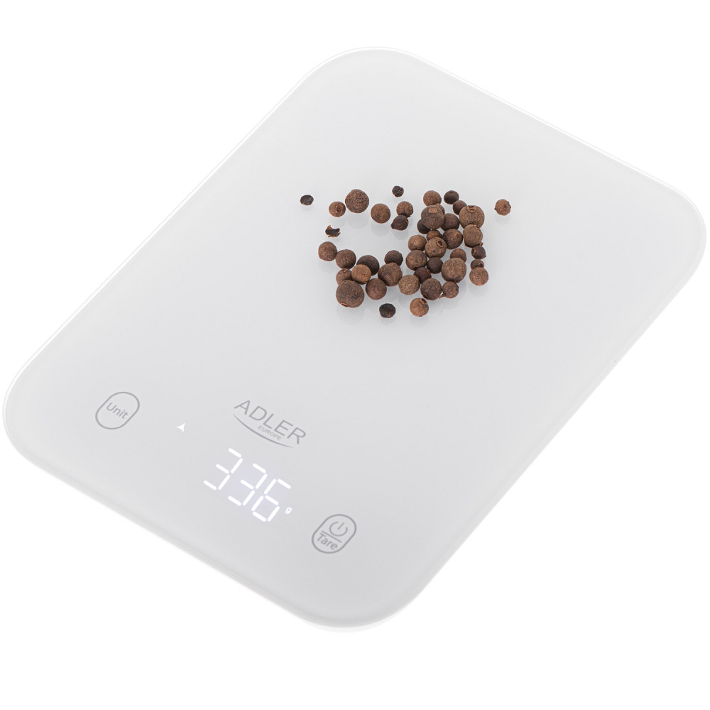 Ваги кухонні Adler AD 3181 white електронні/ 10кг/ г; кг, фунт/ 2хААА/ автовимкнення/ скло Вінниця - фото 4