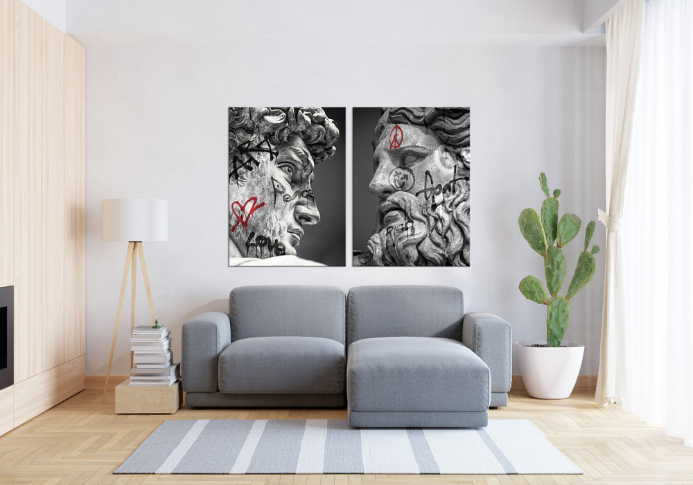 Модульная картина в гостиную / спальню   Статуя Давид та Зевс TLV-2_076 70x102 см Київ - фото 3