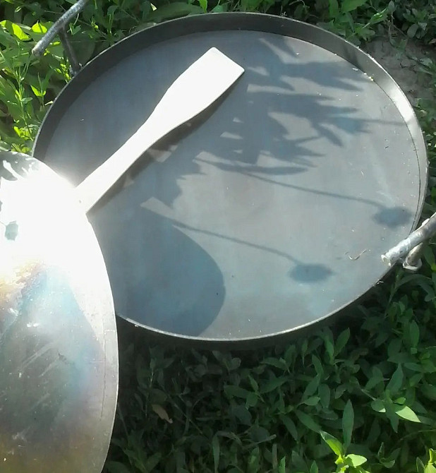 Сковорода з диска борони для багаття 50 см з кришкою для пікніка, диск для смаження Київ - фото 3