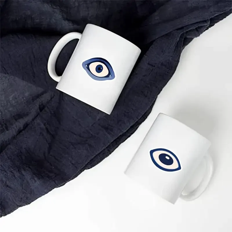 Набір стікерів “Зле око” 50 шт — обереги синього кольору для декору, ноутбука, гітари, валізи Київ - фото 8