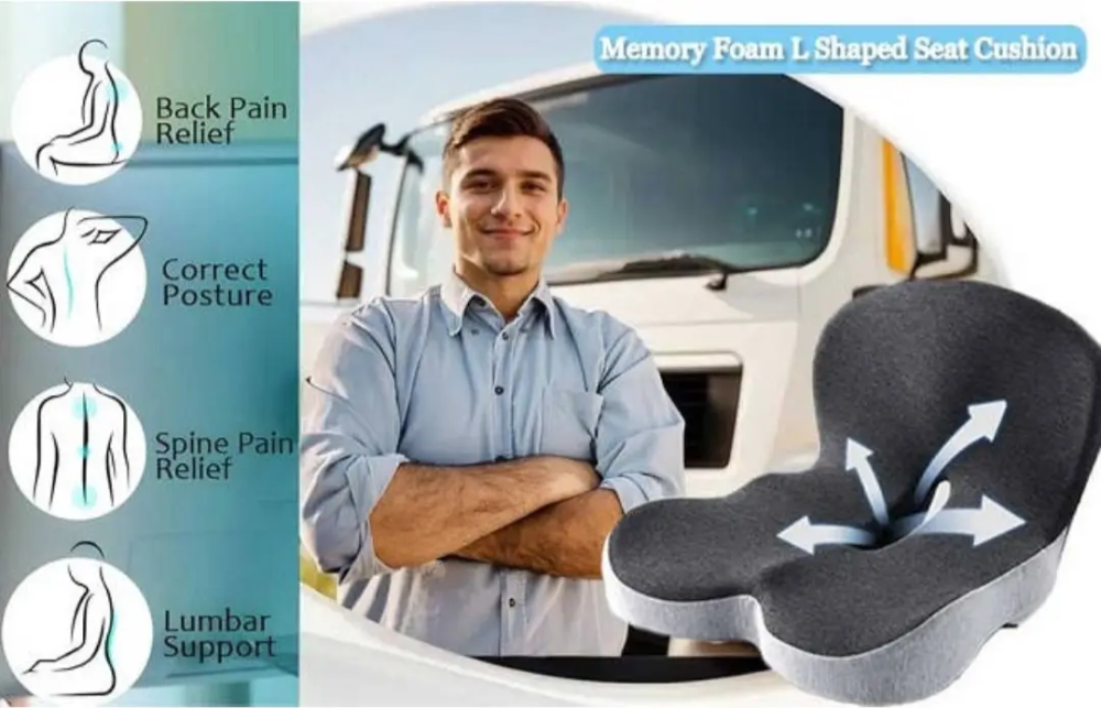 Подушка ортопедична для сидіння PS-03 Сірий Вінниця - фото 4