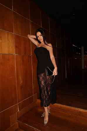 Жіноче елегантне романтичне плаття віскоза+гепюр Чорний, 44/46 Одеса