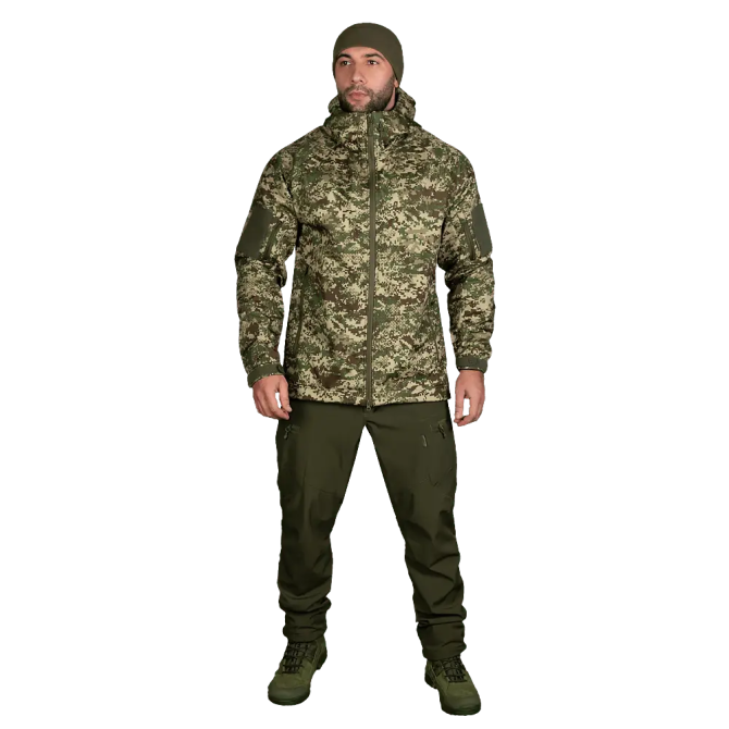 Куртка мужская теплая Stalker SoftShell (7495) Хищник пиксель L Винница - изображение 2
