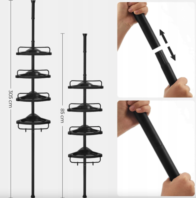 Кутова полиця Leobert Siri телескопічна для ванної кімнати Киев - изображение 5