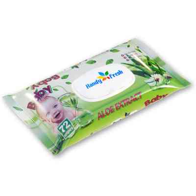 Дитячі вологі серветки Handy Fresh алое без клапана, 72 шт (4820237500120) Вінниця