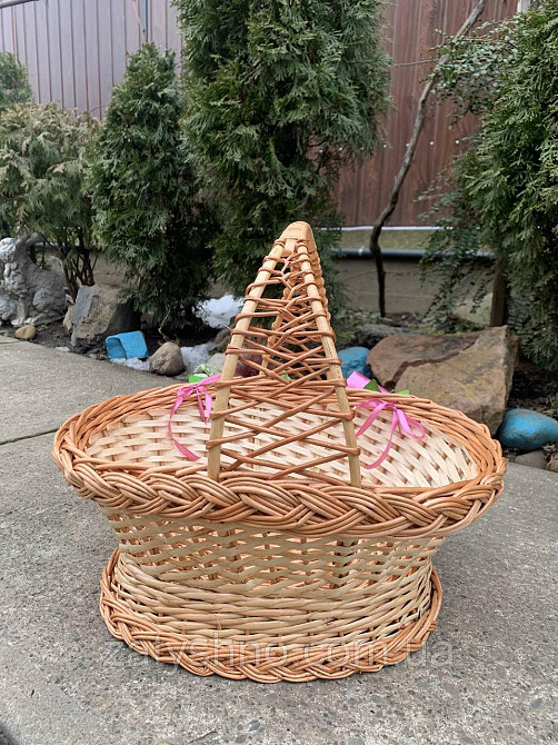 Корзинка с украшением, плетеная из лозы Киев - изображение 7