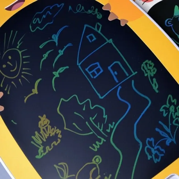 Планшет дитячий кольоровий LCD для малювання Котик Білий Одеса - фото 4