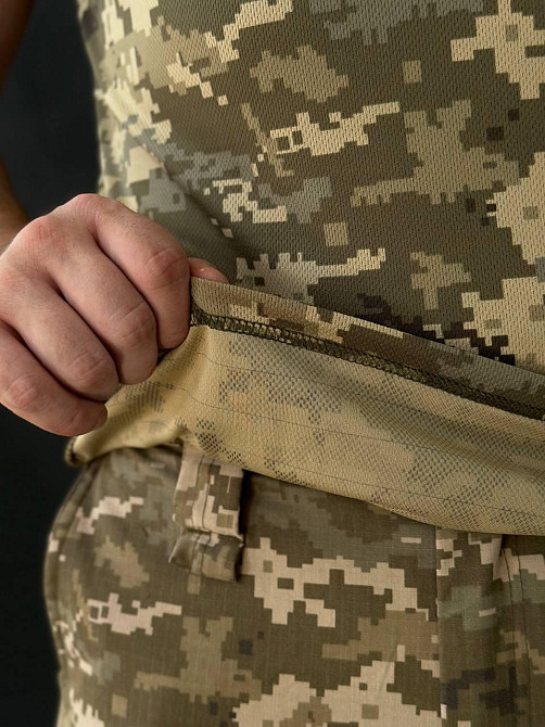 Тактическая футболка летняя пиксель, военная футболка для ЗСУ, штурмовая боевая футболка Coolmax Львов - изображение 8