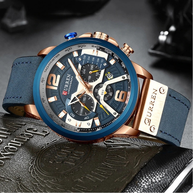 Годинник чоловічий наручний Curren Toronto Lava Blue (2 ремінці) Вінниця - фото 12