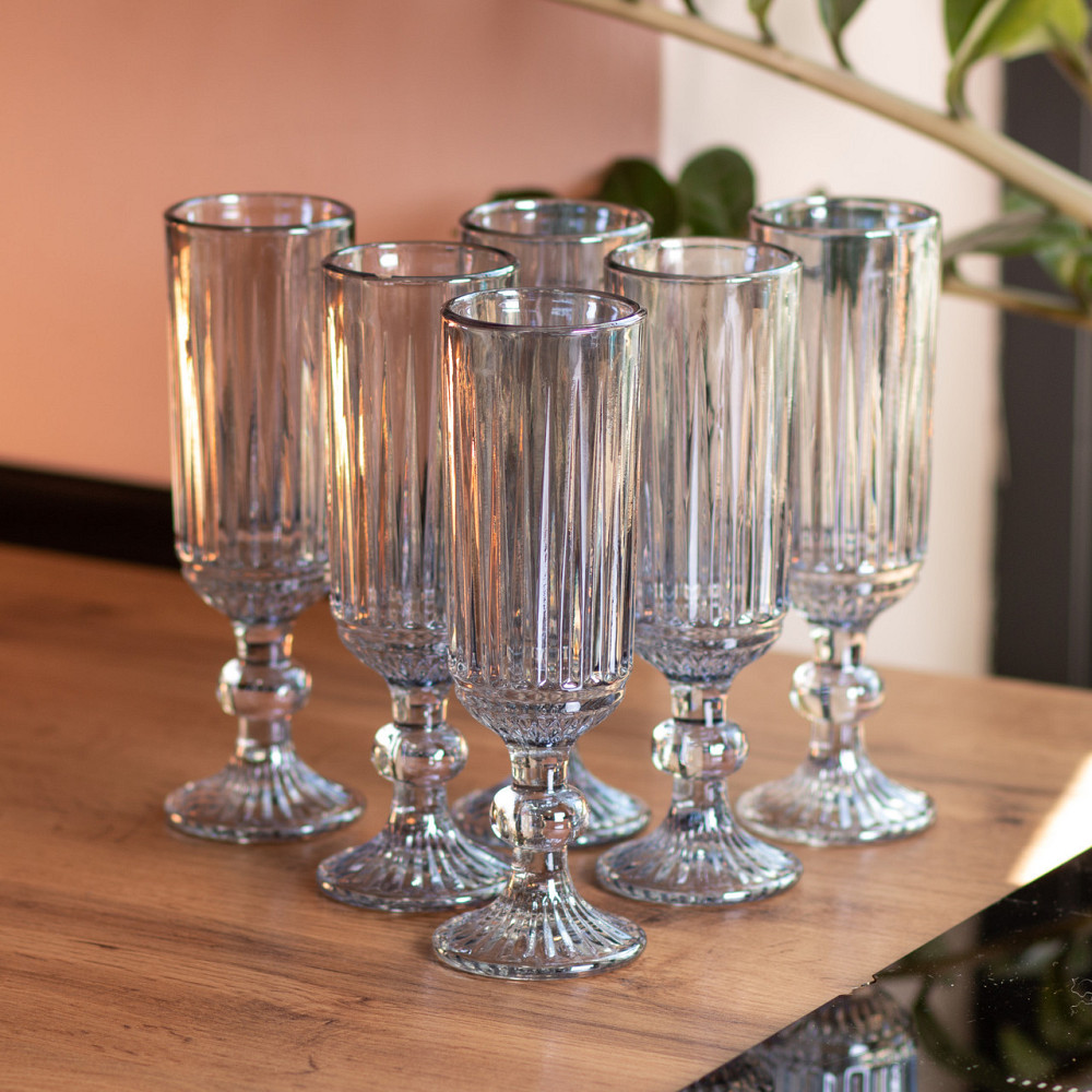 Голубые бокалы для шампанского, 6 штук Киев - изображение 2