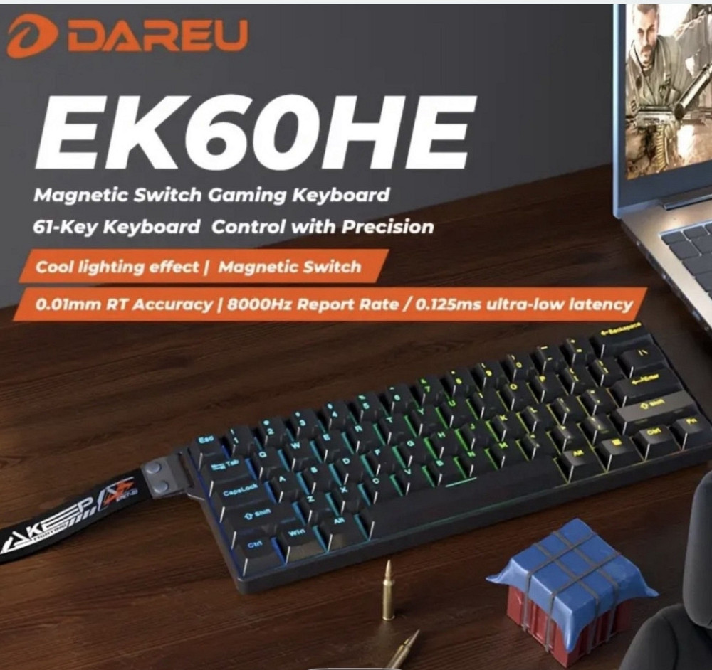 Магнитная клавиатура | клавиатура на оранжевых свечах | dareu ek60 he. Харків - фото 1