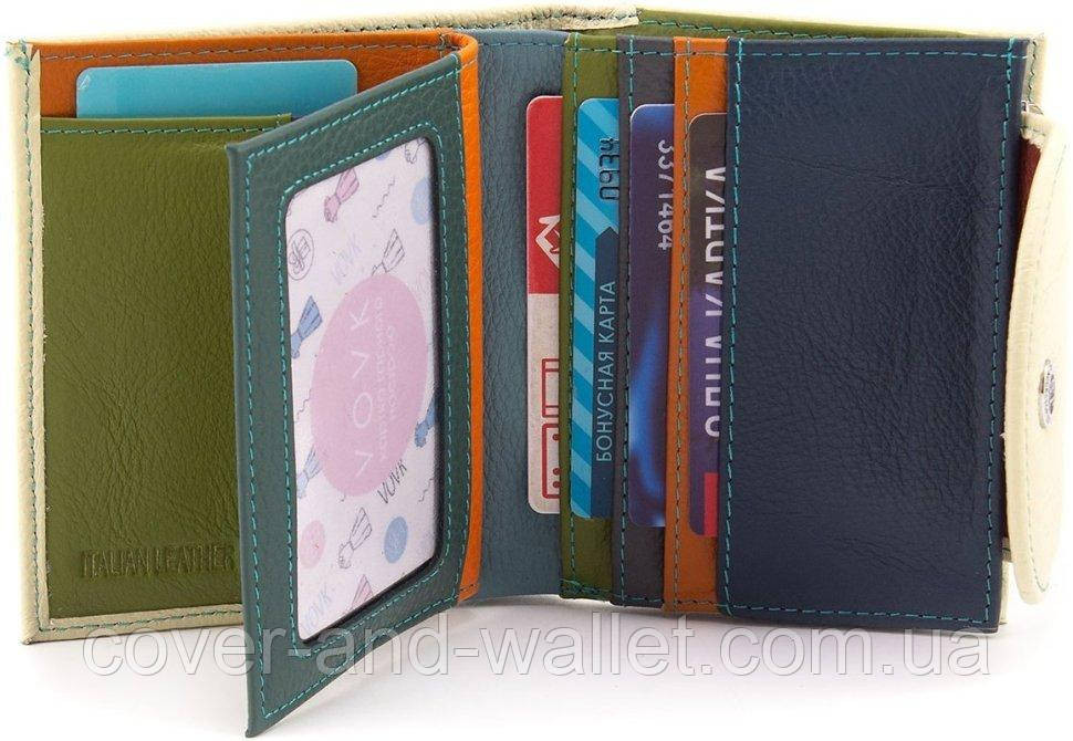 Женский кошелек из натуральной кожи молочного цвета на магнитной застежке ST Leather Киев - изображение 7