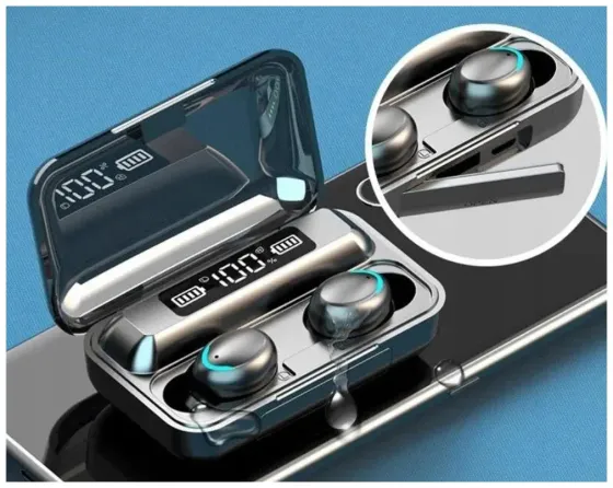 Наушники F9 TWS V5.0 Беспроводные сенсорные Bluetooth с индикатором заряда водонепроницаемые черные (NB-1) Коломия