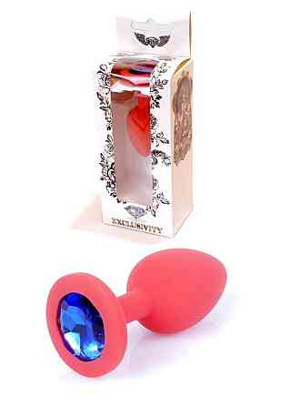 Анальна пробка - Jewellery Silicone Red Plug S Blue Sex Aura Київ