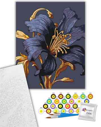 Картина за номерами ArtCraft Таємнича лілія з металізованими фарбами 40х50 см (13151-AC) Харьков