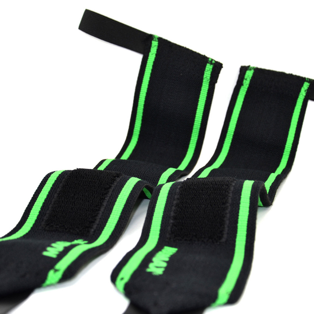 Кистьові бинти MadMax MFA-298 Wrist Wraps 18" Black/Green  (пара) Кам'янське - фото 7