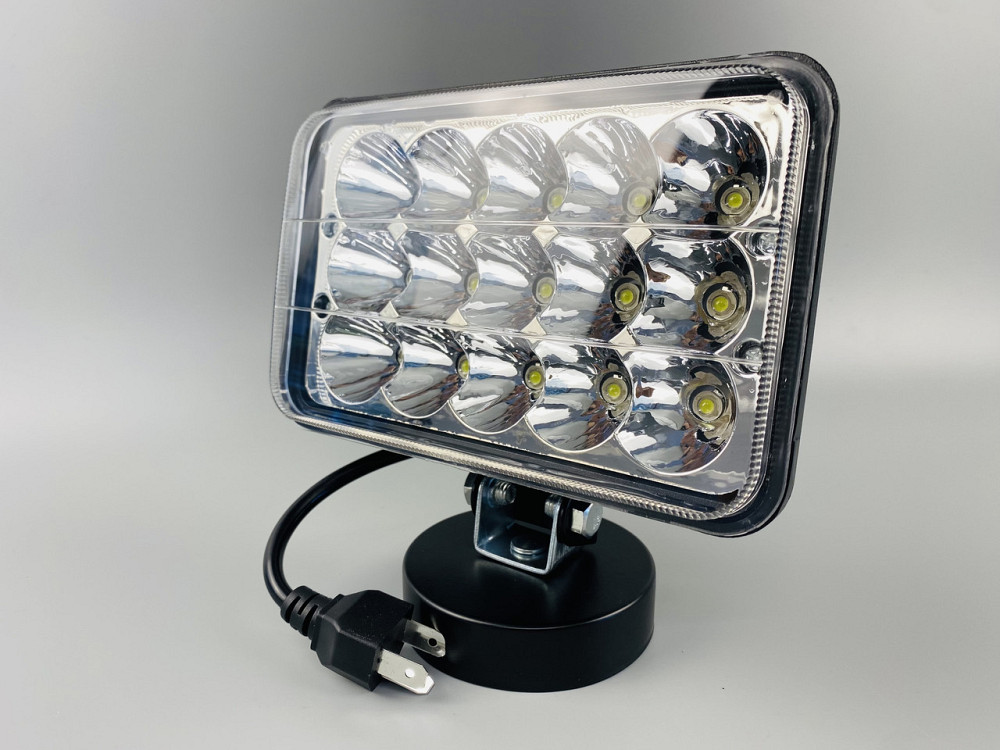 Фара LED прямокутна 45W, 15 ламп, дальній і ближній промінь 10/30V 6000K товщина: 80 мм Мукачево - фото 7