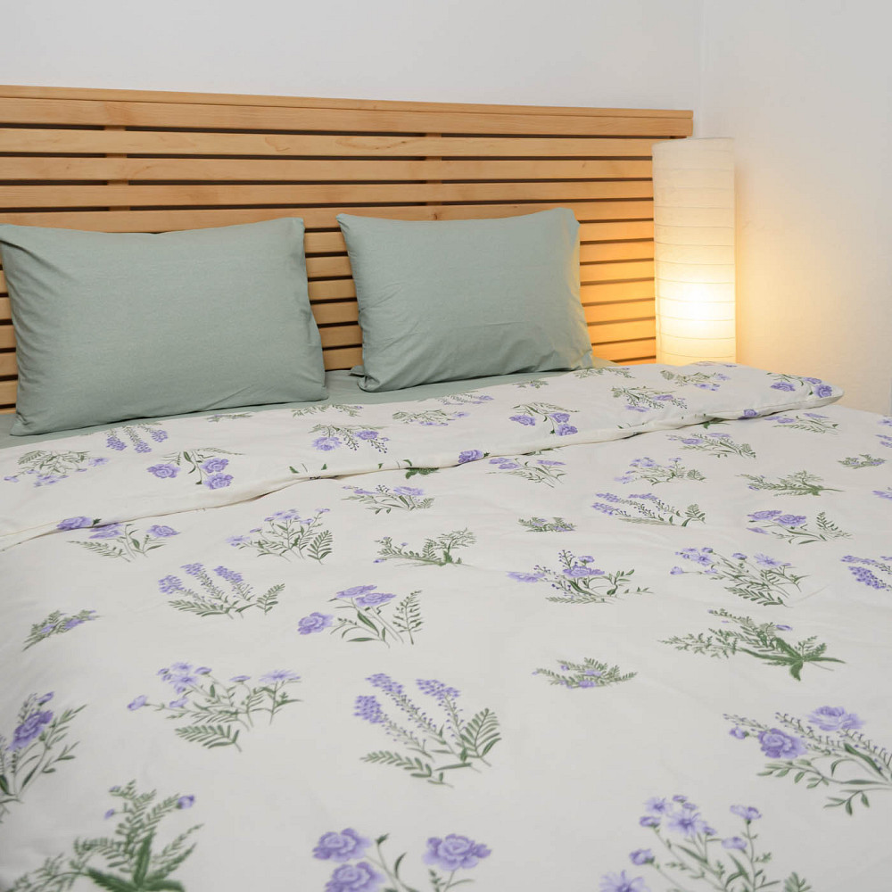 Комплект постельного белья полуторный Сатин Букет 125 г/м2 YouStar (Белый) 2 х 70х70 Сумы - изображение 5