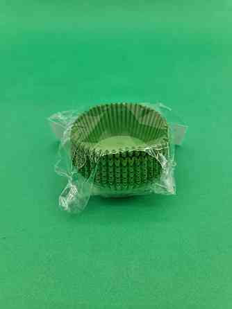 Тартолетка для кексів "Кругла зелена"D50 H30 (100шт)/7а/ (1 уп.) Харків