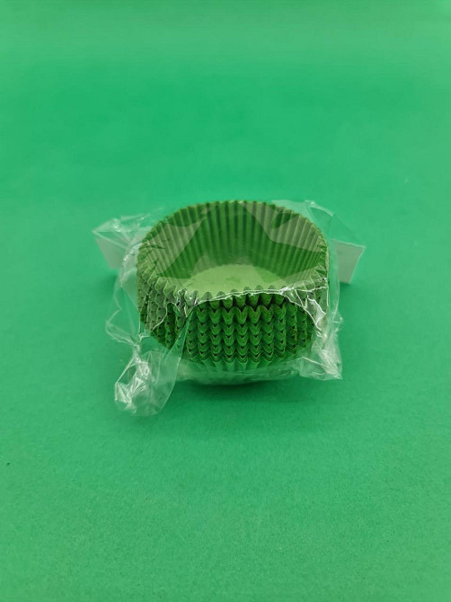 Тартолетка для кексів "Кругла зелена"D50 H30 (100шт)/7а/ (1 уп.) Харків - фото 2