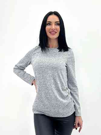 Жіноча кофтинка з гудзиками "Vesta" оптом | Норма і батал Сірий, 42-44 Київ