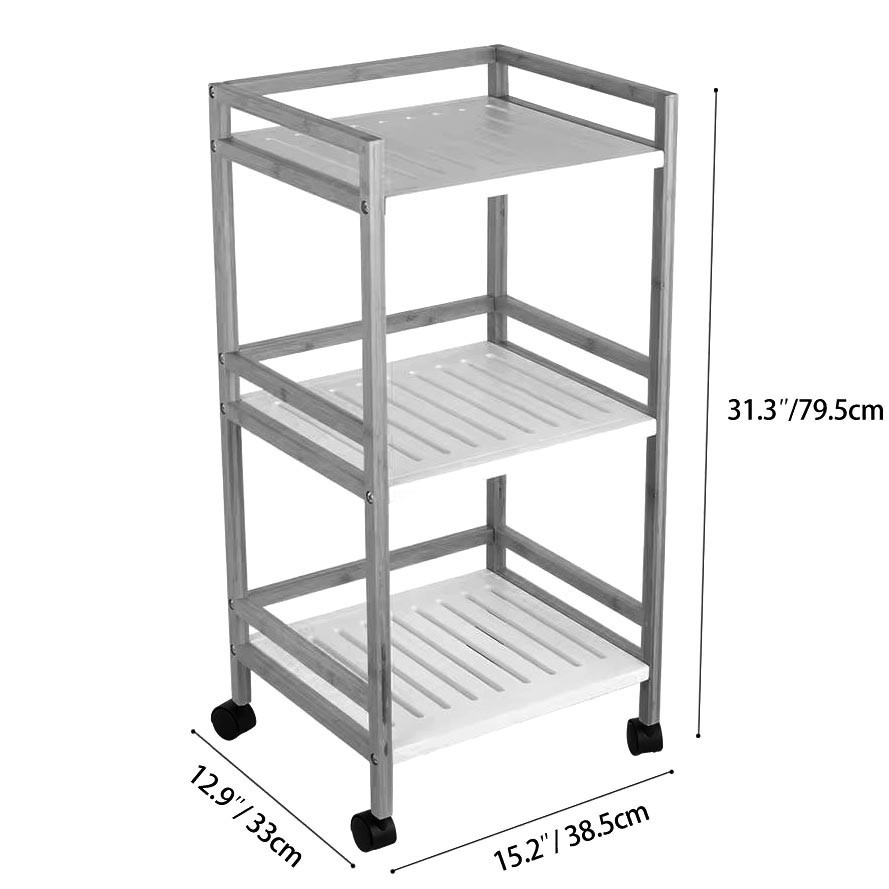 Етажерка для ванної на коліщатах "Нордес" кориця-зефір Миколаїв - фото 2