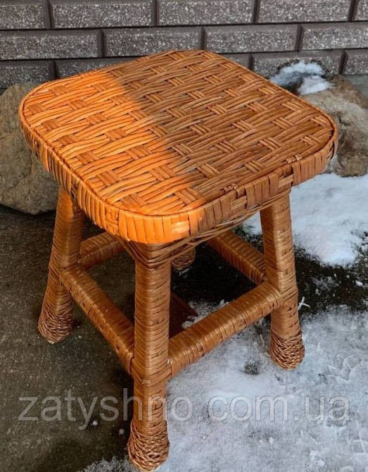Табуретка большая кухонная из лозы Киев - изображение 1