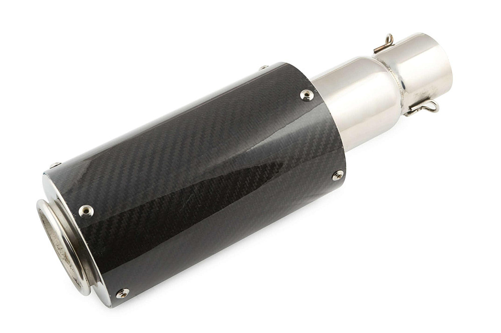 Глушник (тюнінг) 325*100mm (нержавіюча сталь, овал, карбон, прямоток) 118 Київ - фото 1