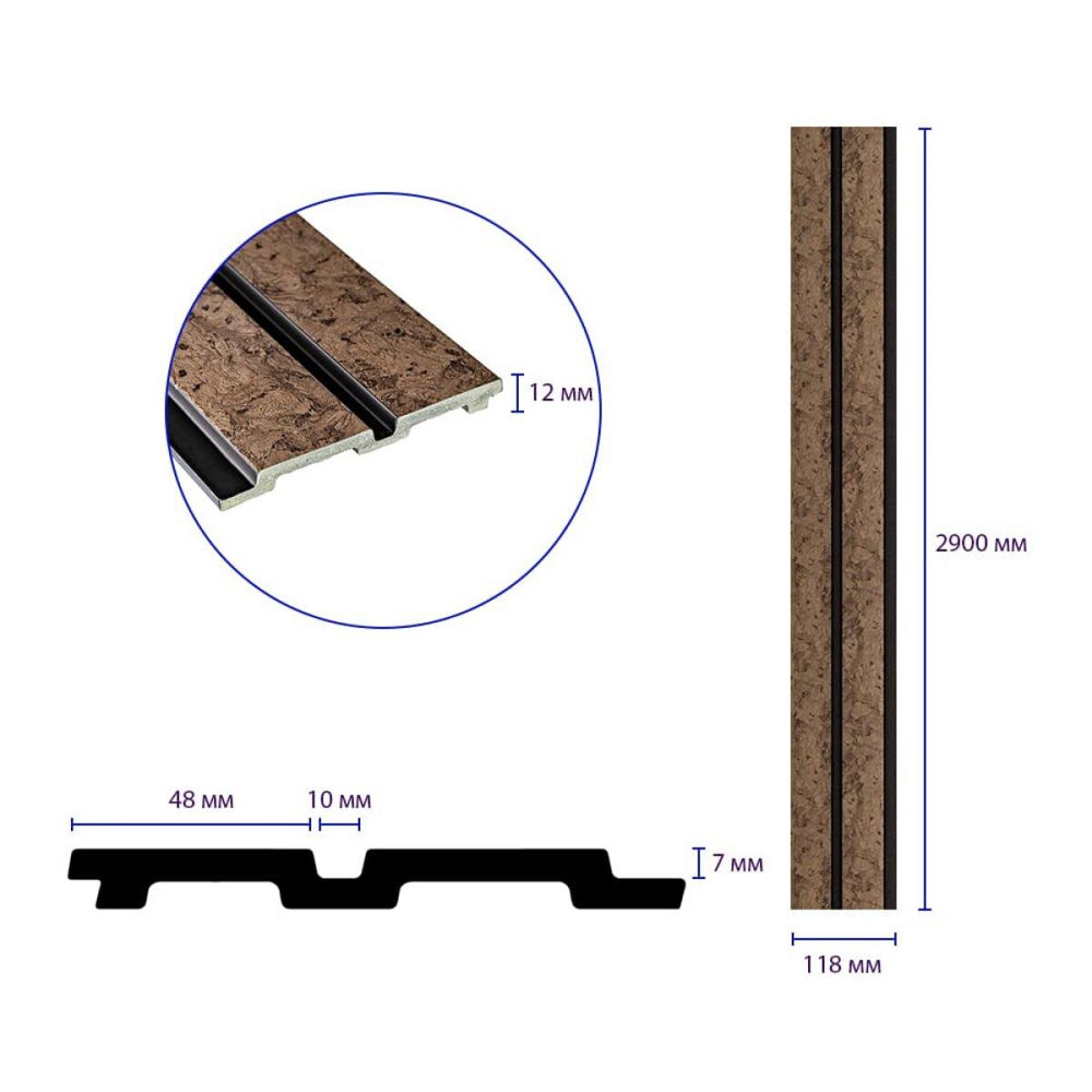 Рейка декоративная PS 2900х118х12мм Шоколадный мрамор SW-00001754 Киев - изображение 11