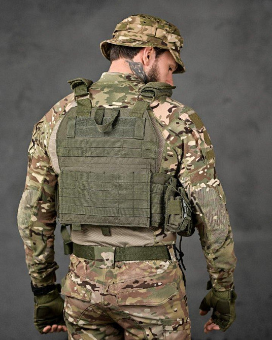 Плитоноска SINGLE SWORD олива 4 точки швидкого скидання Одеса - фото 7